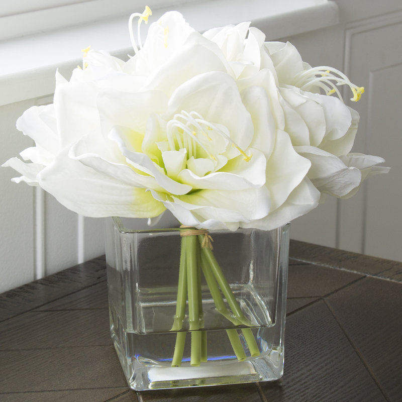 Lily Arrangement in Glass Vase & Reviews Birch Lane